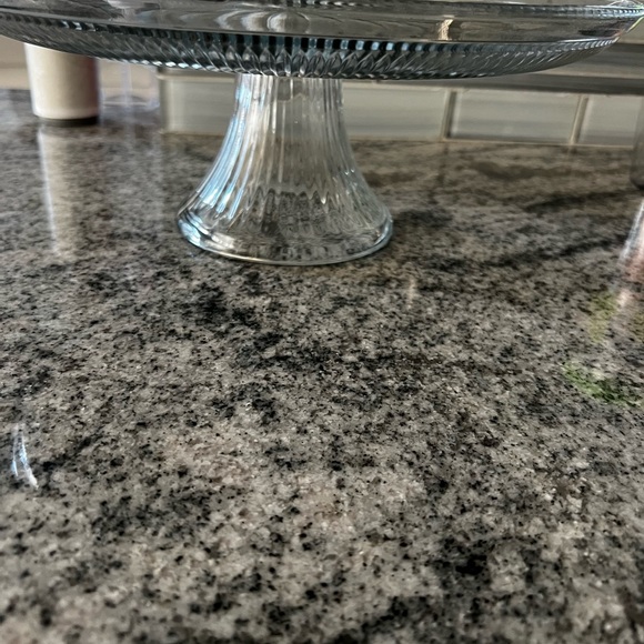 Glass cake stand plate - Picture 2 of 2